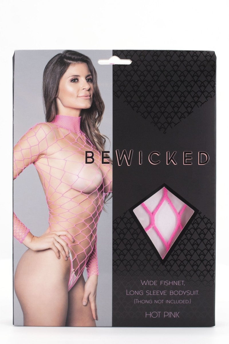 1909 Dancing All Night Bodystocking Hot Pink Luxe Cartel