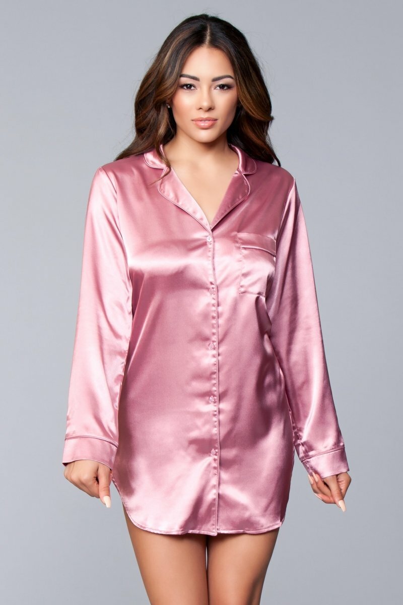 BW1788DP Kimberly Satin Sleepshirt Luxe Cartel