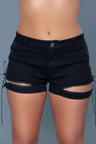 BWJ4BL Strings Attached Shorts