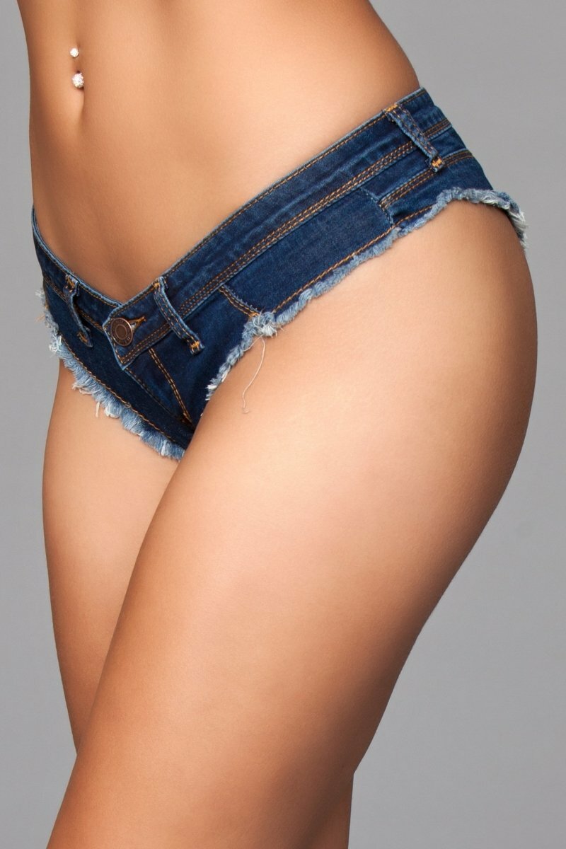 J8BL Buns Out Cheeky Shorts - Dark Wash Luxe Cartel